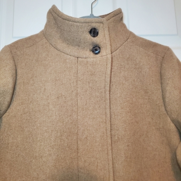 J. Crew Factory NWT Wool Blend City Coat Tan Sz 12P - Picture 2 of 11